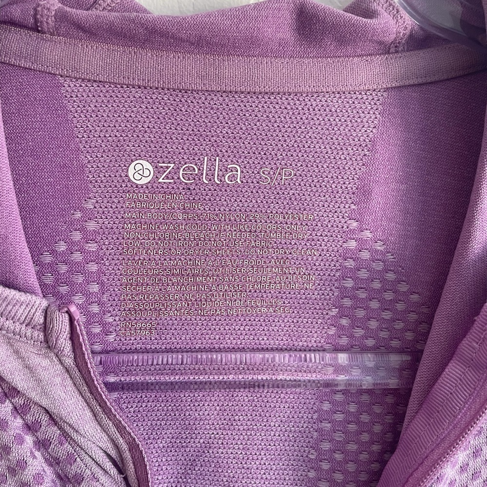 Zella zip up hoodie purple athletic top size small excellent condition - Picture 2 of 4